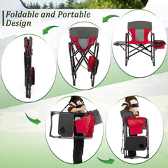 Giantex director chair with shoulder strap for easy outdoor transport.