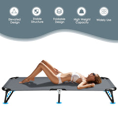 Giantex cot iron frame provides sturdy support on uneven ground