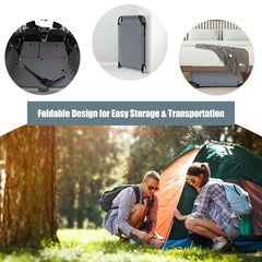 Giantex elevated design keeps you off damp grass for comfort
