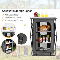 Giantex carrying bag included for portable outdoor organization and transport.