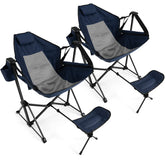 Giantex hammock chair with removable footrest offers customizable outdoor comfort