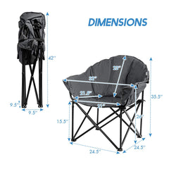 Giantex moon chair steel frame demonstrates durability and stable support