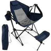 Giantex outdoor hammock chair folding setup for easy transport and storage.