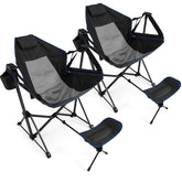 Giantex outdoor hammock chair front view with ergonomic frame for stable seating.