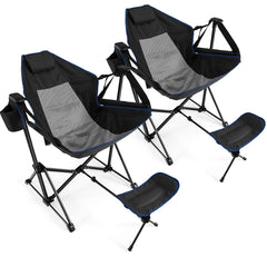 Giantex outdoor hammock chair front view with ergonomic frame for stable seating.