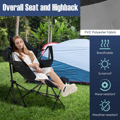 Giantex chair head pillow offers neck support during lounging.