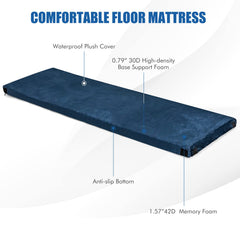 Giantex waterproof plush cover protects the bed on damp or dusty camping trips.