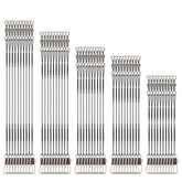 Giantree 50-piece fishing leaders set in black stainless steel with snap and swivel.