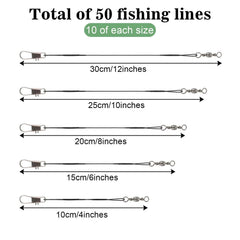 Close-up of snap and swivel on Giantree fishing leaders.