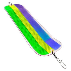Gibbs-Delta Highliner Flasher in UV purple moon jelly with green and yellow for lifelike lure action