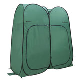 GigaTent Two Room Pod bathroom privacy in outdoor setting for convenient changing.