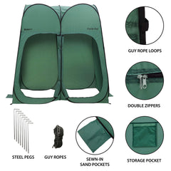 GigaTent Two Room Pod lightweight carry bag simplifies transport to sites.