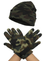 Gilbins warm beanie and glove set close-up showing stretchy hat for a snug fit
