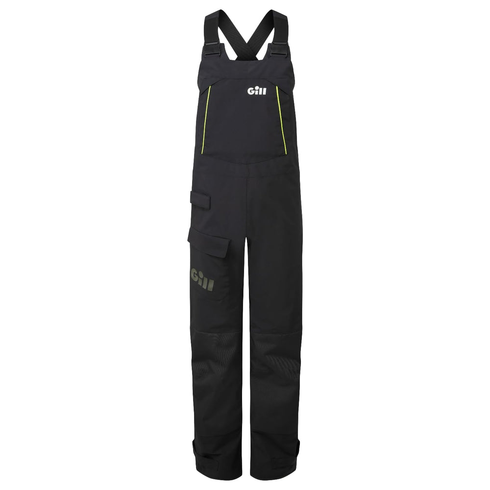 Gill OS2 offshore trousers black fabric close-up showing durable waterproof fabric and taped seams