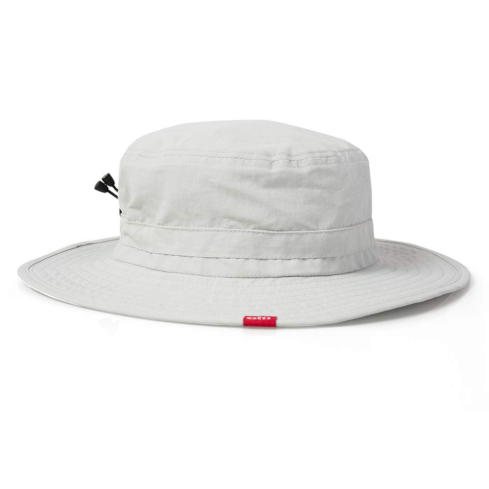 Gill water-resistant marine sun hat with wide brim protects eyes and neck on sunny days.