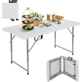 GINMAON 4ft folding table with handle for easy transport at events.