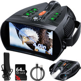 Gipsot 4K night vision goggles front view with clear wildlife footage at night