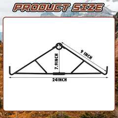 Gisafai pulley hoist assembly enables smooth lifting of game for hands-free skinning.