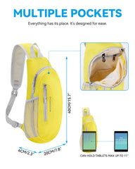 Gisdanchz sling bag main compartments organized for essentials