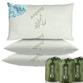 GIVANLEE 3-pack camping pillow folded in storage bag for travel
