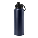 GJV 24oz stainless steel bottle with handle in dark blue, portable for everyday use.