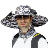GL SUIT men sun hat with two solar fans for cooling on hot days