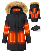 Glaais heated jacket front view shows core warmth for outdoor commutes.
