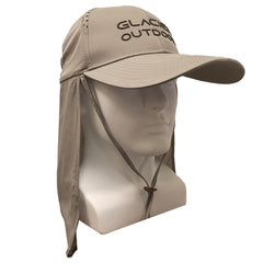 Glacier Glove Mojave Sun Hat Khaki - front view with long bill