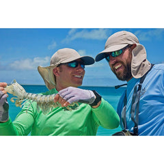 Glacier Glove Mojave Sun Hat Khaki - side view showing adjustable toggle