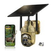 GLEEMALL 4G LTE trail camera with 360° view for broad wildlife monitoring day and night.