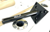 Glide Gear DEV mount sideview shows secure lock for Cannon 9-inch downrigger.