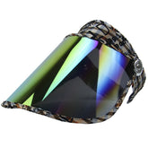 GLJ TRADING sun visor UV hat in coffee, front view showing shade angle for hiking