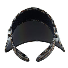 GLJ TRADING sun visor UV hat in coffee, visor detail for eye protection