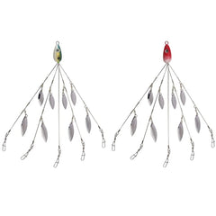 GLL swimbait hooks mounted on rig arms for quick setup