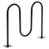 Global Industrial 41-inch Wave Bike Rack front view shows sturdy parking solution