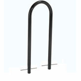 Global Industrial U-Rack below-ground mount for outdoor bike parking.