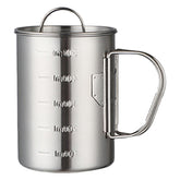Glomora camping cup with foldable handle for backpack-friendly storage and quick setup.