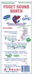 Gloney FISH-N-MAP Puget Sound North map aids smarter trip planning.
