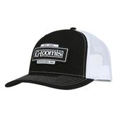 G. Loomis Original Trucker Cap in black and white with centered logo patch for sun protection.