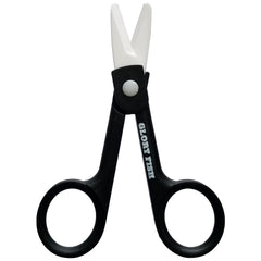Close-up of the ceramic blade on Glory Fish HA-004 scissors
