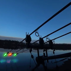 Glow lamp attached to fishing rod tip