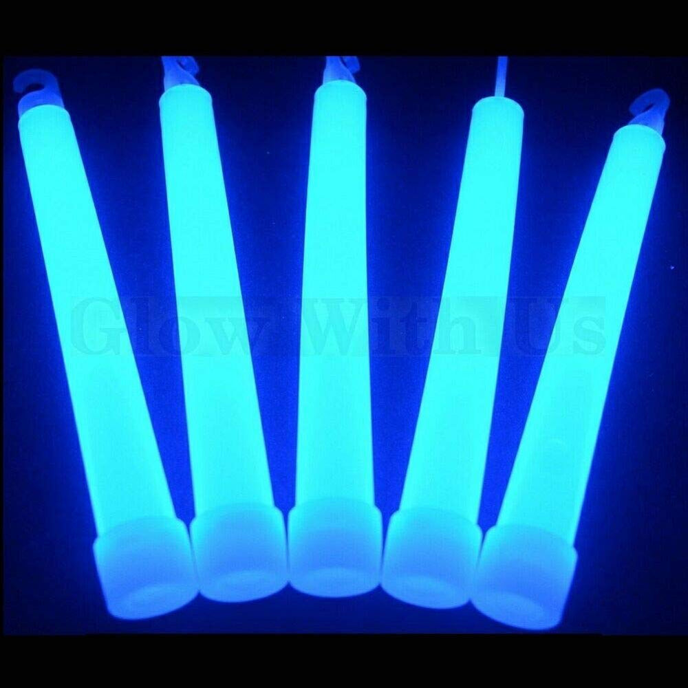 Glow With Us blue glow sticks 100-pack for vibrant party decorations and safety visibility