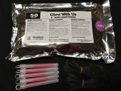 Glow With Us pendant necklaces included for wearable purple glow accessories.
