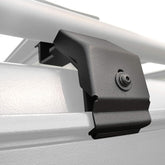 Go Rhino SRM mounting kit with gutter clamps for quick roof rack fit.
