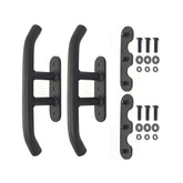 Go Rhino XRS reel handles pair, front view, durable mild steel with textured black finish for rugged access