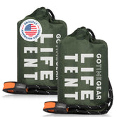 Go Time Gear Survival Tent heat retention keeps you warmer on cold hikes.