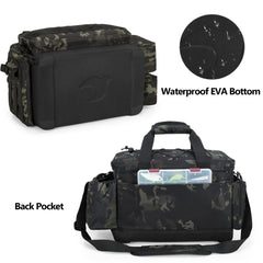 GOBUROS side elastic pouches and multi-pocket design organize bait and tools.