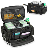 GOBUROS waterproof tackle bag with EVA bottom for stable, dry gear storage.