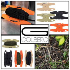 Golberg G compact paracord kit showing dimensions 6x3.125 inches