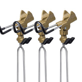 GOLDEAL 3-Pack Fishing Rod Holders - stainless steel, silver and yellow